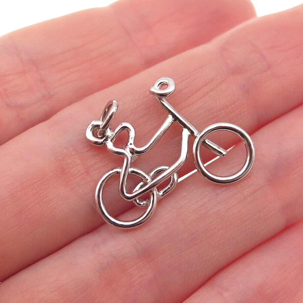 Town & Country 925 Sterling Silver Vintage Bicycle Mini Charm Pendant